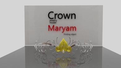 joalheria coroa aço Projeto ouro imprimível diamante arte moderno arco cabelo 3d print model - Mito3D