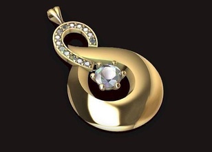 joyería joya personalizado collar diseño oro plata imprimible Moda Boda compromiso diamante brillante enganchar patrones belleza Diamante rubí libra esterlina collares 3d print model - Mito3D