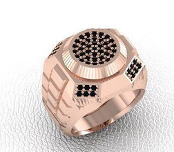jewelry design man ring 1 fashion gold silver rings 3d print model - Mito3D