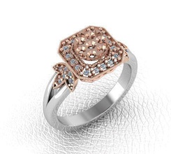 jewelry design ring diamond gold fashion rings 3d print model - Mito3D