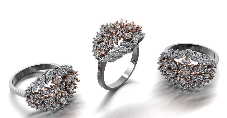 jewelry design ring diamond best 2 fashion wedding cad rings 3D print model - Mito3D
