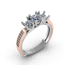 bijoux conception bague diamant mode or anneaux 3d print model - Mito3D