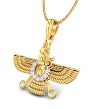 jewelry diamond pendant bird gold precious platinum decoration jewel ring fashion luxury brilliant printable beauty necklace zoroastrian pendants 3d print model - Mito3D