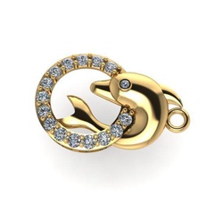 bijoux dauphin de l'anneau logo les anneaux pendentifs d'impression la conception le monument art or platine téléchargement d'argent dragon des colliers diamant joyau moderne chèvre 3d print model - Mito3D