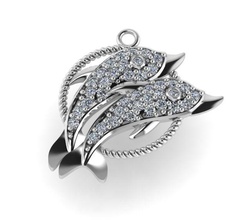 bijoux dauphin de l'anneau logo les anneaux pendentifs d'impression la conception le monument art or platine téléchargement d'argent dragon des colliers caiters diamant joyau moderne 3d print model - Mito3D