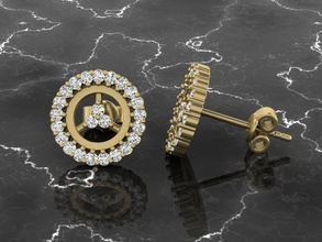 jewelry earring earrings fashion jewellery accessories earringstyle gold shape silver rose printable gem luxury jewel sterling 3d print model - Mito3D