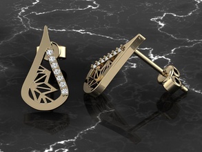 jewelry earring earrings fashion jewellery accessories earringstyle gold diamond silver rose printable gem luxury forms longearring long earing jewel 3d print model - Mito3D