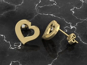 jewelry earring earrings fashion jewellery accessories earringstyle gold shape silver rose printable gem luxury jewel heart love valentin 3d print model - Mito3D