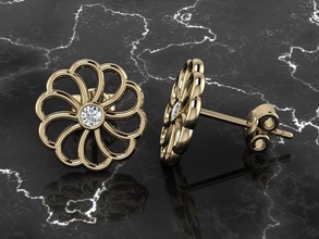 Schmuck Ohrring Ohrringe Mode Zubehör Gold gestalten Silber Rose druckbar Juwel Luxus Sterling brillant geometrisch Armband 3d print model - Mito3D