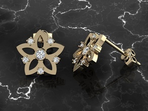 jewelry earring earrings fashion jewellery accessories earringstyle gold shape silver rose printable gem luxury jewel sterling briliant 3d print model - Mito3D