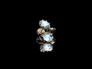 bijoux boucle d'oreille hauts 3dprinted conception mode or bijou impression imprimable prototypage argent diamant sterling boucles d'oreilles 3d print model - Mito3D