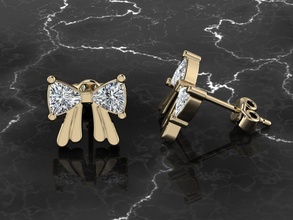 Schmuck Ohrring Billion Diamant Ohrringe Mode Zubehör Gold Silber Rose druckbar Juwel Luxus brillant Dreieck 3d print model - Mito3D
