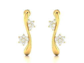 Schmuck Ohrringe Diamant weiblich druckbar cad exklusiv Gold Ohrring Mode brillant Geschenk Juwel 3dm stl Schädel Kopf 3d print model - Mito3D