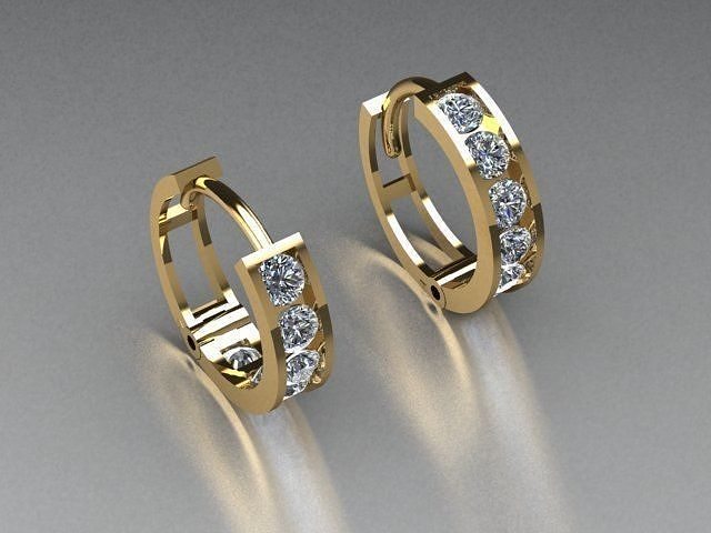 joalheria brincos ouro prata imprimível diamante jóia jóias noivado brincosjóias brinco Brincos joias diamantes 3djewelry argola 3D print model - Mito3D