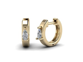 Schmuck Ohrringe 4x2 Birne stud gold Silber ring diamond bedruckbar ist Juwel Hochzeit engagement gem - Armband bridle Pferd 3d print model - Mito3D