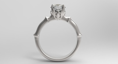 joyería joya compromiso anillo stl expediente descargar print ca2 oro imprimible enganchar diamante moda belleza 3d modelado anillos modelos pt3d canalla boda solitario 3d print model - Mito3D