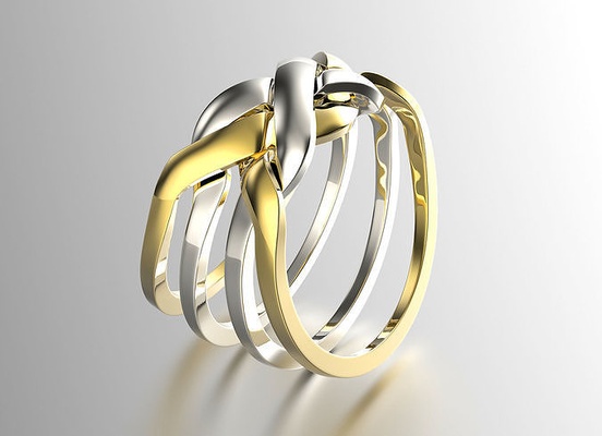joyería joya moda oro rompecabezas anillo 0071 conjunto of tamaños stl 3dm fbx plata boda lujo diseño mujer compromiso imprimible 3d modelo anillos 3d print model - Mito3D