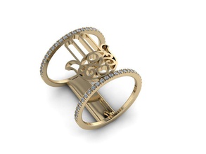 jewelry hamsah ring 02 gold shine beauty platinum luxury shining precious engagement disjunct wedding fashion silver gem brilliant illuminator diamond sterling bracelet rings 3d print model - Mito3D
