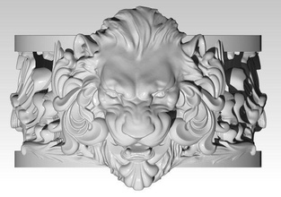 jewelry lion ring carved pattern tiger cat wild jewel silver gold man woman roar knights king crown masonic freemansory printable flower rings 3d print model - Mito3D