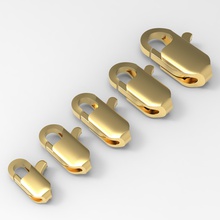 joalheria fechadura carabina prendedor 1 5 3djewelry cafajeste gema ouro impressão joia cera prata comprar fecho jóia colar pulseiras colares conjunto 3d print model - Mito3D