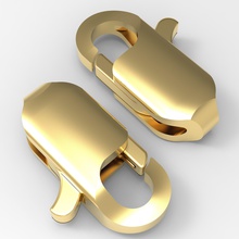 gioielli di blocco carabina fissaggio 4 3djewelry cad gemma oro disco platino jewelryprint jewelrywax argento acquistare fibbia il dispositivo catena gioiello la collana stampa altri bracciali collane 3d print model - Mito3D