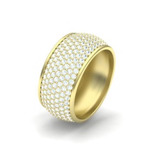 joyería de allanar anillo la marca banda moda tendencia impresión simple precioso el diamante gem las piedras preciosas ct configuración bien oro plata joya los anillos 3d print model - Mito3D