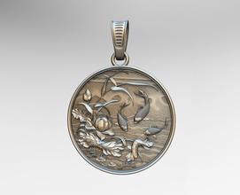 pendente da jóia jóias pingente peixe printable conceitual pingentes 3d print model - Mito3D
