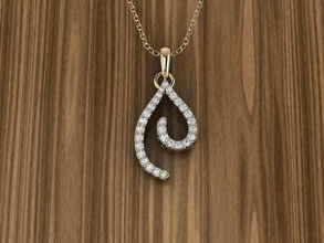 joyería joya colgante pendiente collar diamante plata oro libra esterlina blanco brillante imprimible colgantes vestir Moda belleza 3d print model - Mito3D