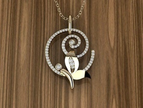 jewelry pendant necklace jewellery diamond silver gold sterling white brilliant printable gem jewel pendants brillant apparel fashion beauty 3d print model - Mito3D