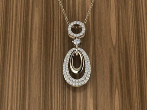 jewelry pendant necklace jewellery diamond silver gold sterling white brilliant printable gem jewel pendants brillant apparel flower fashion beauty 3d print model - Mito3D
