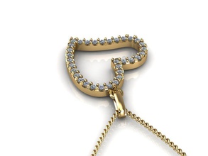 takı kolye necklase altın güzellik moda parlaklık yazdırılabilir elmas yüzük sterling luster mücevher aydınlatıcı gem kristal baskı taşlar Gümüş kalp aşk 3d print model - Mito3D