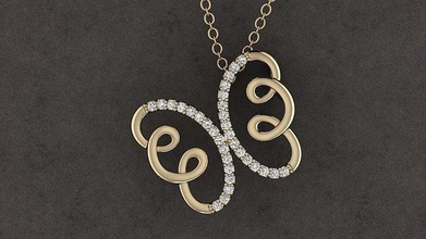 joalheria pingente anel alfabeto carta luxuoso ouro diamante imprimível moda argolas jóias prata acessórios diamantes estilo Designer design joias cartas 3d print model - Mito3D