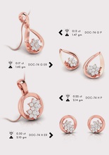 jewelry pendant earrings jewellery rendering printable diamond gold jewel silver free pendants 3d print model - Mito3D