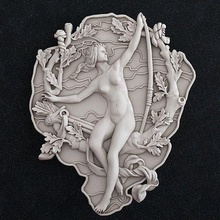 jewelry pendant girl woman body art sculptures 3d print model - Mito3D