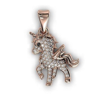 jewelry pony pendant gems diamond gold silver printable jewellery jewel horse unicorn animal nature pegasus mythology legend cartoon pendants 3d print model - Mito3D