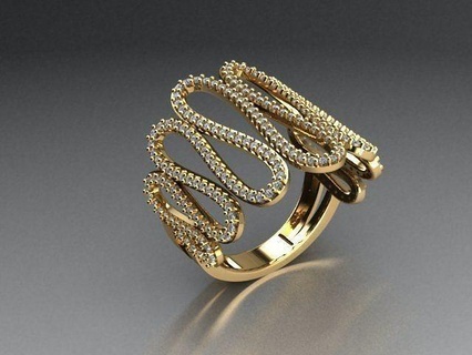 bijoux bague or argent imprimable anneaux diamant bijou engagement mode 3djewelry 3dring gratuits libérant 3d print model - Mito3D