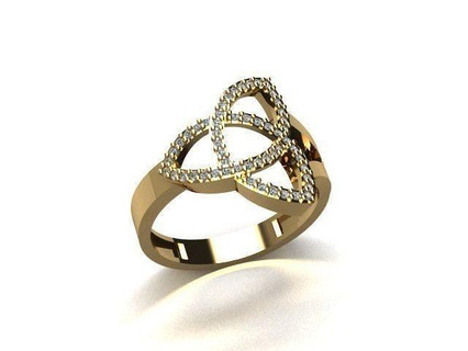 jewelry ring gold printable silver rings diamond jewel jewellery fashion engagement 3djewelry 3dring freering freejewelry jewelryring diamondjewelry 3d print model - Mito3D