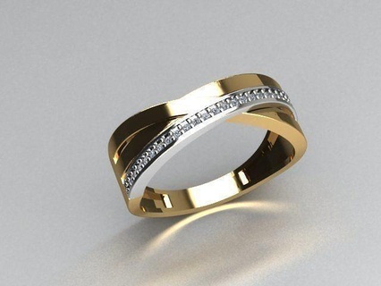 bijoux bague or imprimable argent anneaux diamant bijou mode engagement 3djewelry 3dring libérant gratuits 3d print model - Mito3D