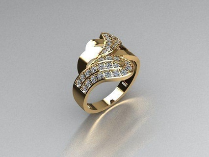 bijoux bague or imprimable argent anneaux diamant bijou mode bijouxor libérant 3d print model - Mito3D