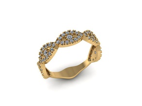 mücevher yüzük takı değerli platin lüks altın gem parlayan disjunct moda nişan Gümüş yazdırılabilir parlak elmas sterling parmak yüzüğü 3d print model - Mito3D