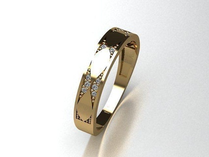bijoux bague or imprimable argent anneaux diamant bijou engagement mode 3djewelry 3dring libérant gratuits 3d print model - Mito3D