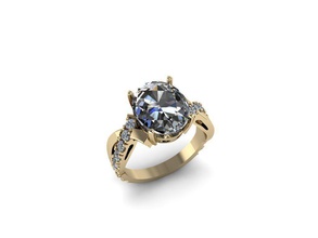 jewelry ring platinum luxury precious shining gem engagement carat fashion silver printable brilliant diamond finger gold beauty diamant sterling rings 3d print model - Mito3D