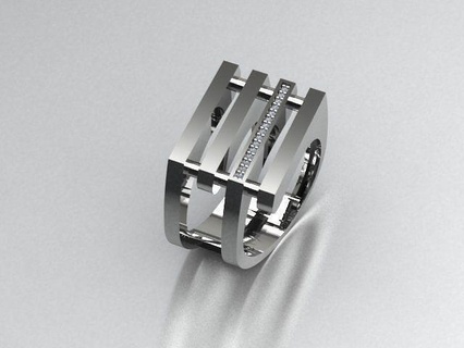bijoux bague or imprimable argent anneaux diamant bijou engagement 3djewelry 3dring libérant gratuits 3d print model - Mito3D