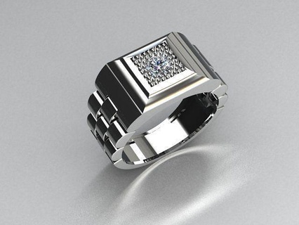joyería joya anillo oro imprimible plata anillos diamante compromiso esmalte esmaltados joyeria diamantes 3djewelry 3d print model - Mito3D