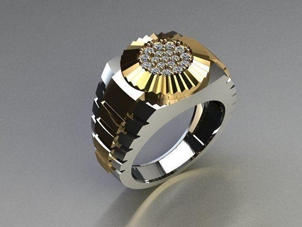 Schmuck Ring Gold Silber druckbar Diamant Juwel Engagement Ringe 3djewelry Schmuckringe Emaille Emailleringe Ringschmuck 3d print model - Mito3D