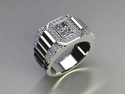 joyería joya anillo oro imprimible plata anillos diamante compromiso joyeria 3djewelry esmaltados esmalte 3d print model - Mito3D
