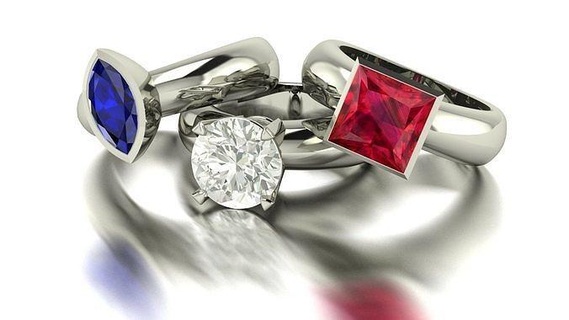 Schmuck Ring Juwel Luxus leuchtenden Engagement Platin Karat Ehe Hochzeit Silber druckbar Diamant brillant Mode Ringe 3d print model - Mito3D
