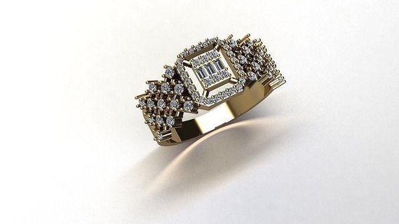 gioielleria squillare oro argento stampabile diamante gemma freering anelli gioielli newring toring 3d print model - Mito3D