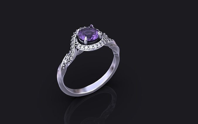 joyería joya anillo imprimible diamante enganchar oro anillos 3D print model - Mito3D