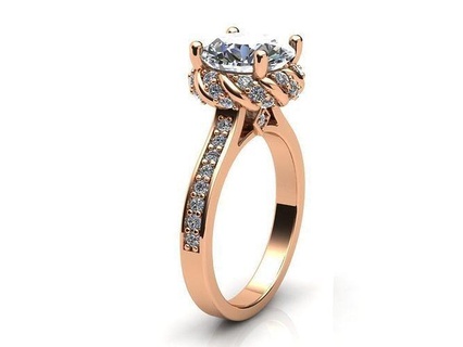 jewelry ring luxury elegant gold silver diamond gem fashion printable design rings 3d print model - Mito3D